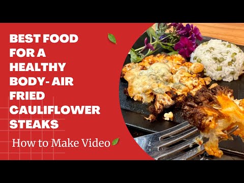 How to Make Air Fryer Buffalo Cauliflower Steaks - Easy Keto Recipe - Vegan Friendly - WW Friendly