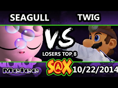 X - Seagull (Jigglypuff) Vs. Twig (Dr. Mario) - SSBM Losers Top 8 - Melee
