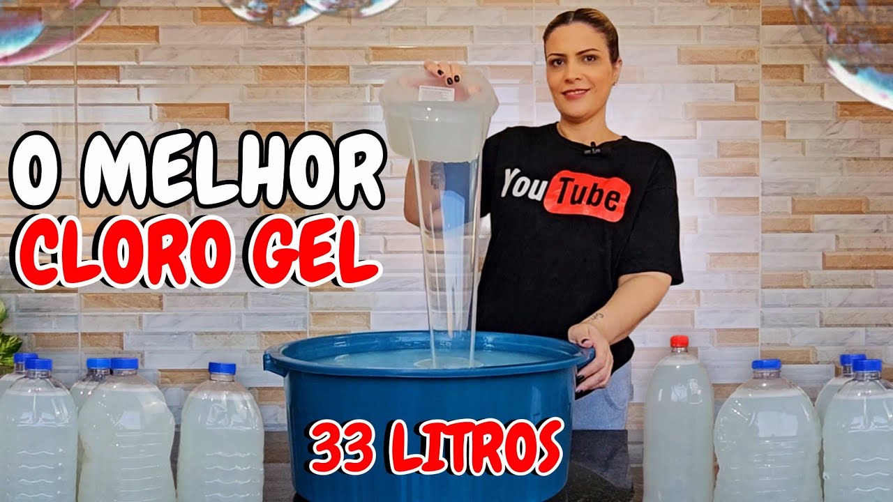 Como fazer o verdadeiro CLORO GEL igual ao comprado fácil rápido e barato 😍😱🤑