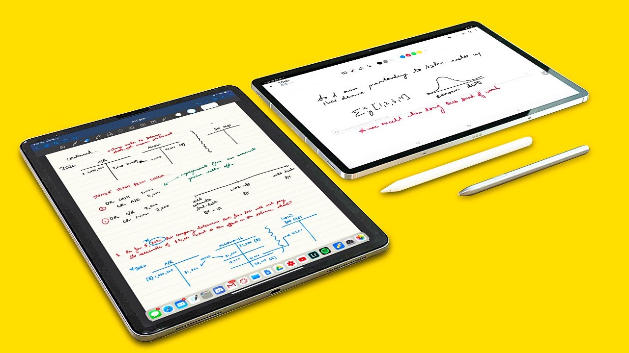 iPad Pro 12.9" vs Galaxy Tab S7+ | General Note-taking Experience!