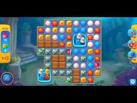 Fishdom. 8509 level no boosters and diamonds. 16 moves