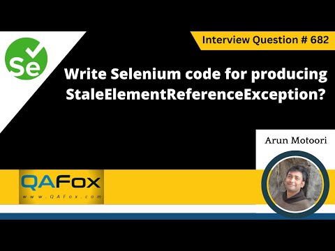 Write Selenium Code For Producing Staleelementreferenceexception Selenium Interview Question 682