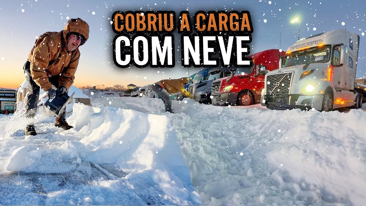 A CARGA FICOU COBERTA DE NEVE TIVE QUE TIRAR NA PÁ 🥶😱😰