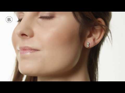 0.44 carat diamond earrings in white gold