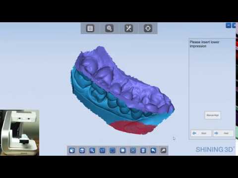 Shining 3d DS-EX Scanner Tutorial- Scanning a Triple Tray Impression
