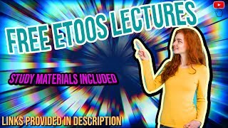ETOOS India Free Video Lectures And Study Material.