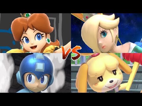 SSBU - Daisy (me) and Rosalina & Luma vs Mega Man and Isabelle