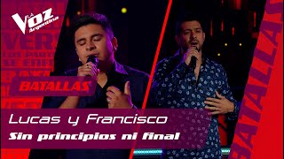 Lucas Oviedo vs Francisco Benitez - Sin principio ni final - Batallas - La Voz Argentina 2021