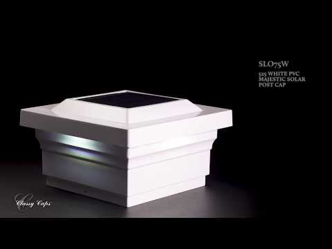 Classy Caps 5X5 White PVC Majestic Solar Post Cap