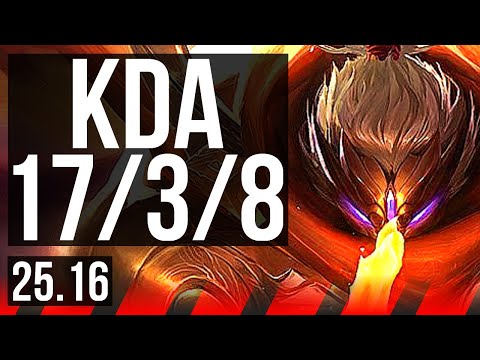 JAX vs FIORA (TOP) | 6 solo kills, 17/3/8, Legendary | KR Challenger | 25.16