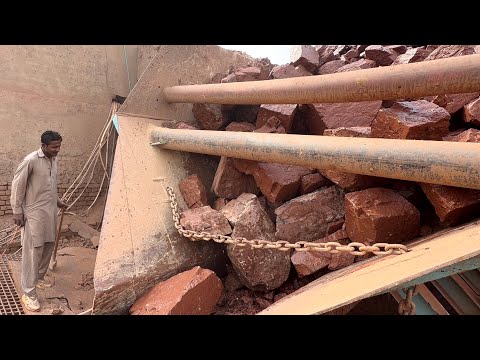 EXTREME Rock Crushing Machine 🔥 Massive Stones Broken by Hammer | Satisfying Stone Crusher