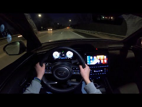 2022 Hyundai Santa Cruz Limited - POV Night Drive (Binaural Audio)