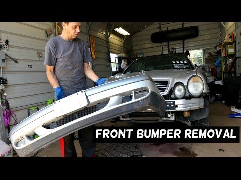 MERCEDES CLK W208 FRONT BUMPER COVER REMOVAL REPLACEMENT