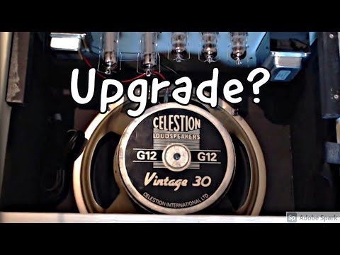 Harley Benton Tube 15 with Celestion Vintage 30 upgrade. Clean Tone Comparison.