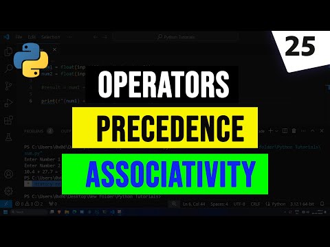 Python 1 4 Operator Precedence And Associativity Python