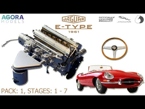 RECENZE a Stavba Big Scale 1:8  Modelu 1961 JAGUAR E-TYPE od Agora Models - Pack: 1, Stages: 1 - 7