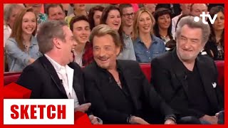 Culte ! Johnny Hallyday &amp; Eddy Mitchell face à Mathieu Madénian -Vivement Dimanche 16/03/2014