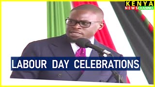 Sakaja Brilliant Speech today in front of Ruto & Atwoli at Labour Day Celebrations in Uhuru Gardens