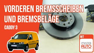 Youtube thumbnail of video "Wie Caddy 3 Bremsscheiben vorne, Bremsbeläge vorne wechseln 🚗"