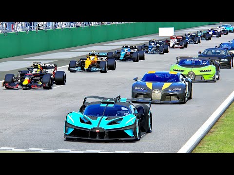 Bugatti Hypercars vs F1 2021 Cars at Monza GP