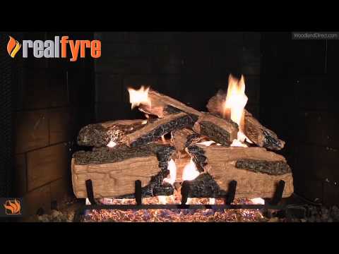 Real Fyre Burnt Split Oak Vented Gas Log Set