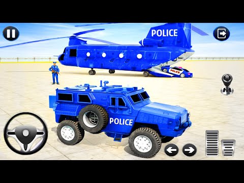 Police Plane Transporter Game - Police Muscle Car Cargo Plane - Android Gameplay