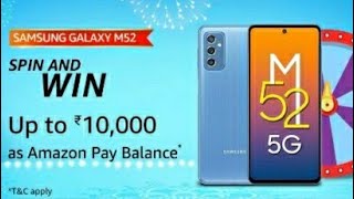 Amazon Samsung Galaxy M52 5G Quiz answers today: win Rs 10,000 (10 winners)