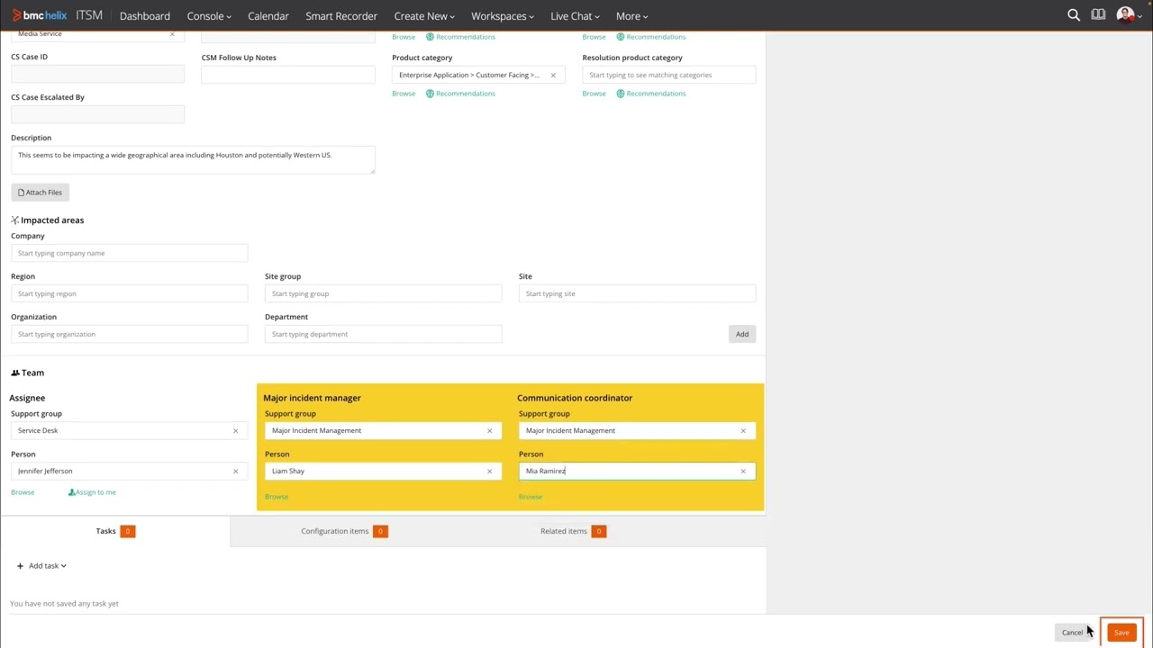 Major Incident management