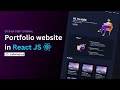 Complete Responsive Portfolio Website Using React JS Tailwind CSS Beginners Tutorial