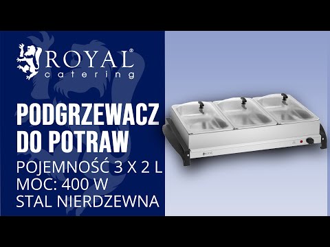 Video - Podgrzewacz do potraw - 3 x 2 l - 400 W