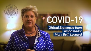 Ambassador Mary Beth Leonard Speaks About #USinNigeria Efforts to Prevent the Spread of #COVID19