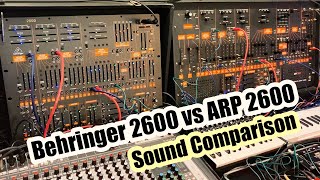 Video thumbnail for Behringer 2600 vs ARP 2600 Sound Comparison by Ralph Baumgartl