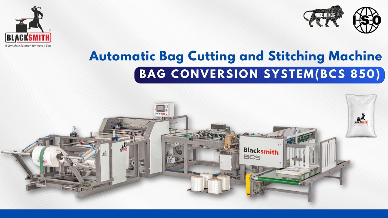 Automatic Bag Cutting and Stitching Machine | Bag Conversion System | BCS 850 #makeinindia #wovenbag