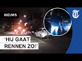 Spectaculaire achtervolging in woonwijk Zoetermeer gefilmd