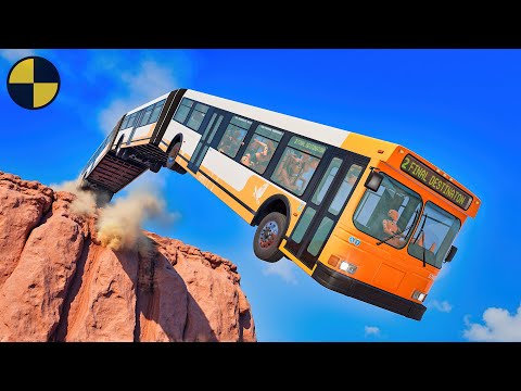 BUS VS CLIFF | BeamNG.drive Most Insane Bus Crashes