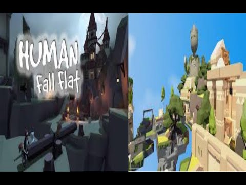 fuga dalla prigione azteca e cazzeggio nella enorme villa del conte draacuula/ Human Fall Flat ep 04