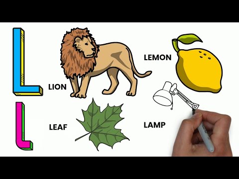 Learn the Alphabet by Drawing L for Lion, Lemon, Leaf, & Lamp | abc song