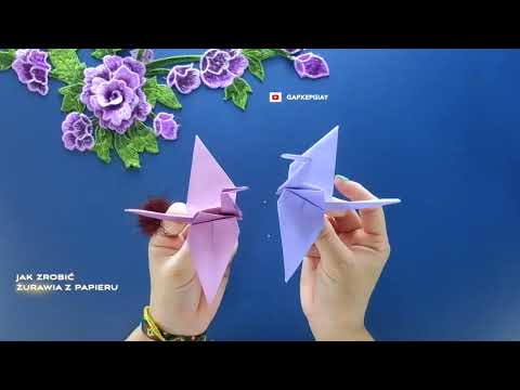 「 Żuraw ORIGAMI 」 DIY jak zrobić żurawia z papieru