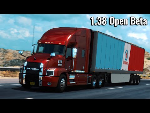 American Truck Simulator 1.38 Open Beta Las vegas to Kingman | ATS 1.38 Gameplay