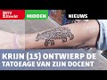 Krijn (15) ontwierp de tatoeage van zijn docent Nederlands: 'Creativiteit moet je belo [RTV Utrecht]