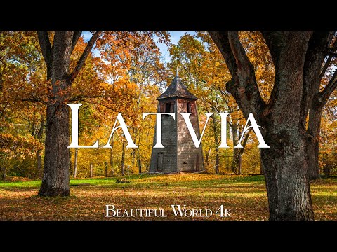 Latvia 4K – Golden Autumn Forests Along the Quiet Shores of the Baltic – Peaceful Music