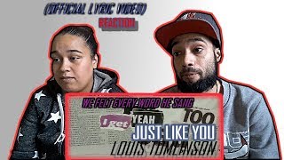 LOUIS TOMLINSON - JUST LIKE YOU (OFFICIAL LYRIC VIDEO) | REACTION