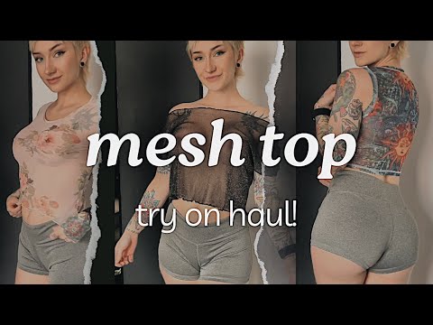 TRANSPARENT See Through Mesh Top Try On Haul! ✨💙