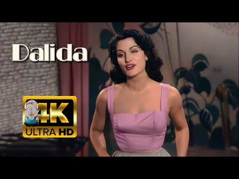 Dalida - Bambino (1959) AI 4K Colorized Enhanced Stabilized