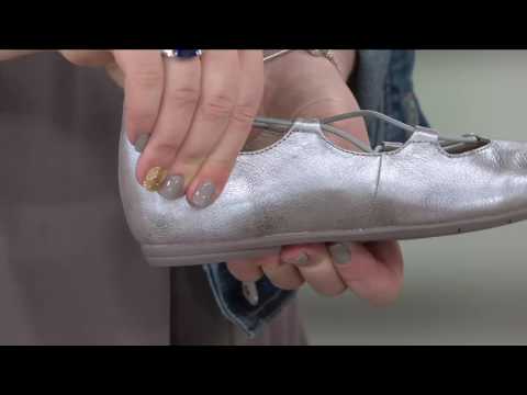 Earthies Leather Ghillie Flats - Essen on QVC