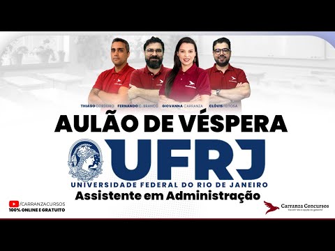 Concurso UFRJ 2026: Aulão de Véspera Completo | Revisão Final para Técnico e Analista
