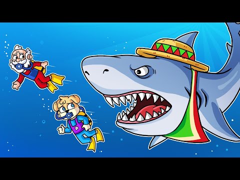 ¡Me COMÍ a mis AMIGOS siendo TIBURON! 😂🦈🤿 SILVIOGAMER en DEPTH