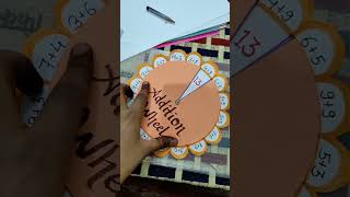 Kid's project work❤||addition Wheel✨➡️✅Creative learning||🔢Like share subscribe😃#viralshorts