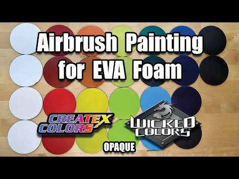 Airbrush Painting EVA Foam for Beginners with Createx Colors Wicked Color Opaque Line