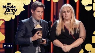 Rebel Wilson &amp; Adam DeVine Accept Best Kiss Award for &#39;Pitch Perfect 2&#39; | MTV Movie &amp; TV Awards